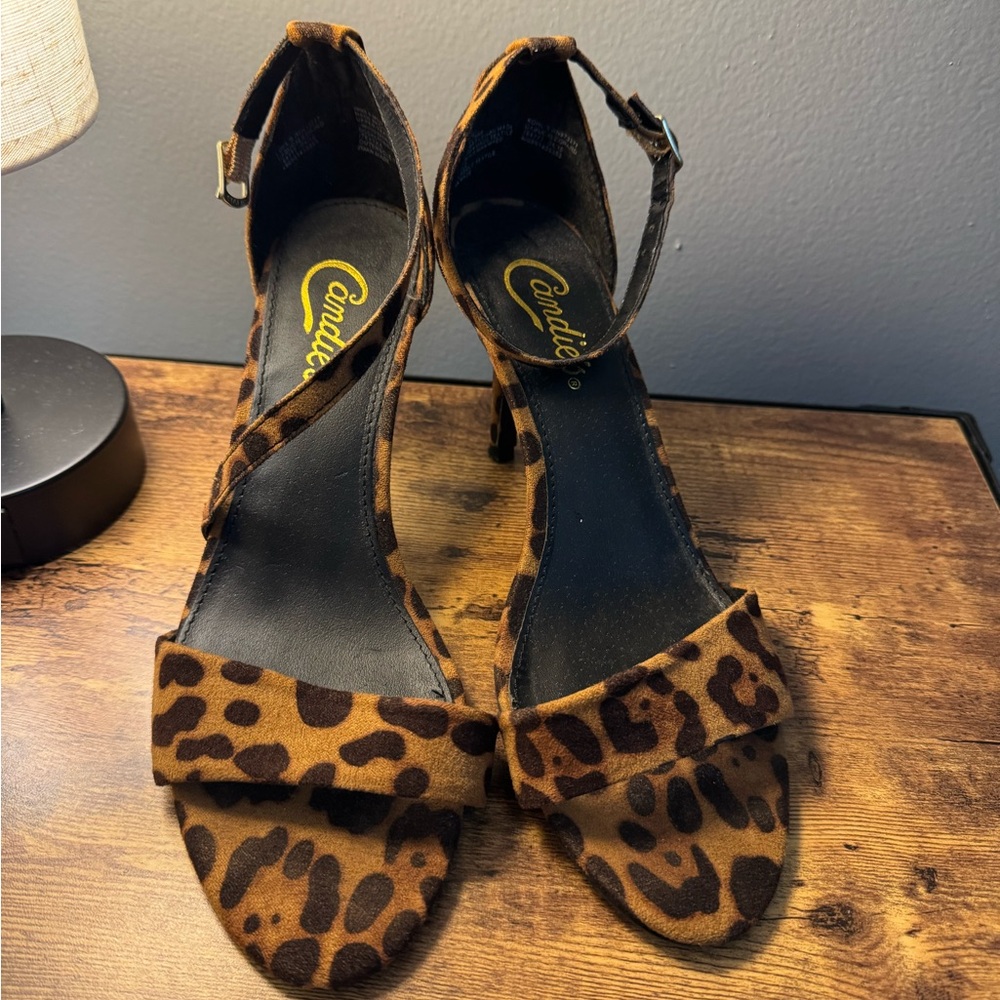 Candie's Brown Leopard Print Heels